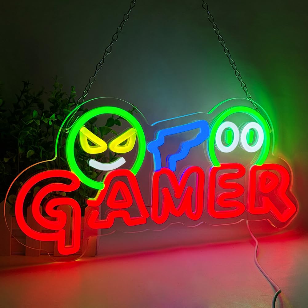 Lighting Christmas Decor - Insegna al Neon LED per Gamer,