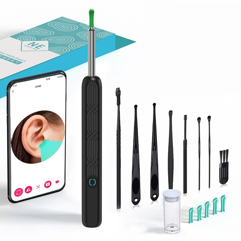 Lighting Visual - Pulitore Auricolare Intelligente con Telecamera HD
