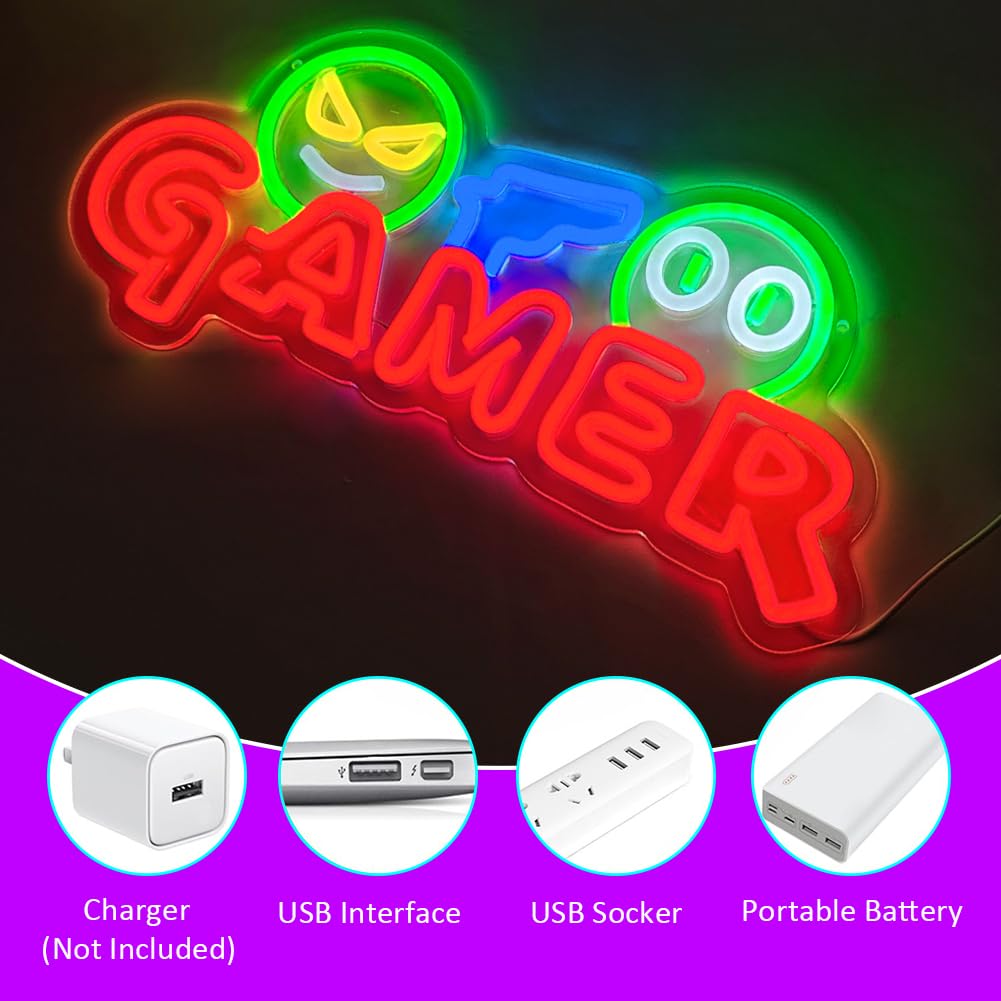 Insegna al Neon LED per Gamer, - Lighting Christmas Decor recensione e prezzo